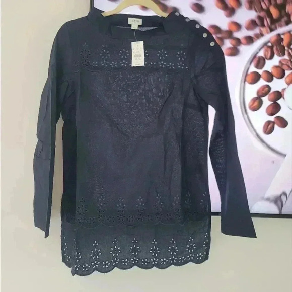 J.Crew funnelneck shirt top - Picture 2 of 12